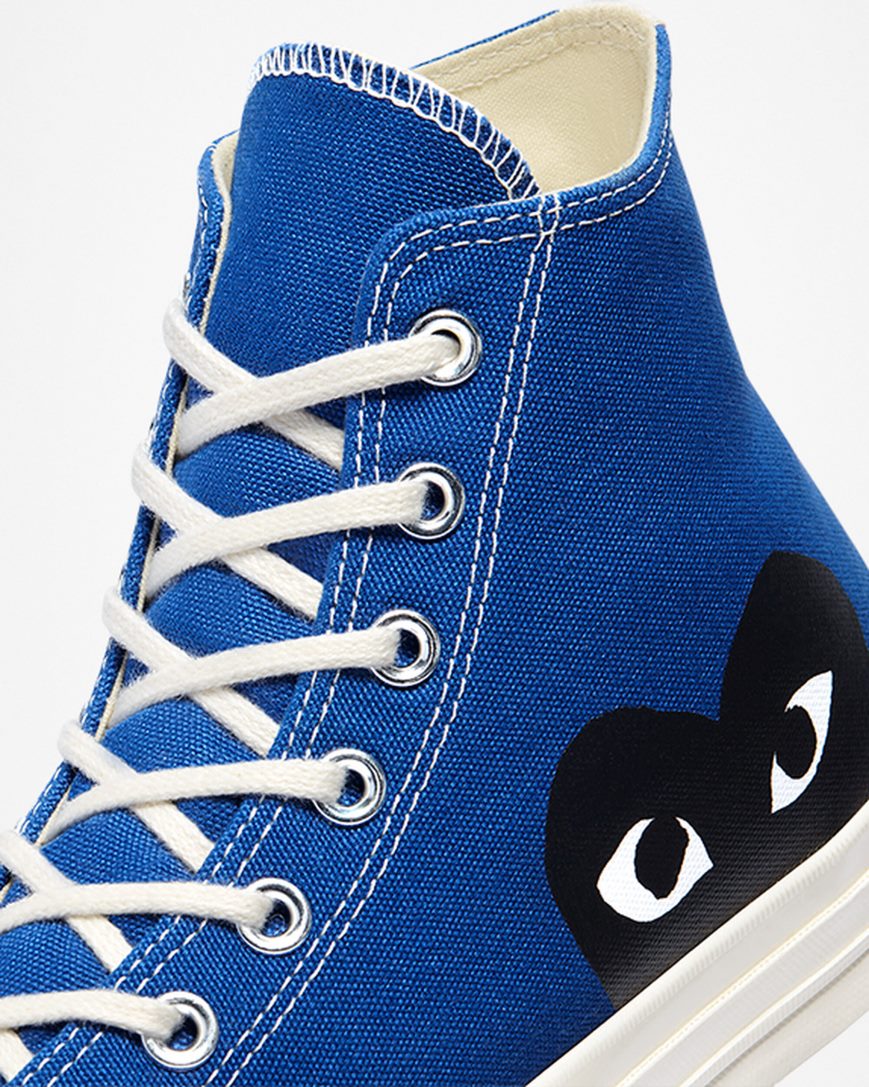 Pánské Boty Vysoké Converse x Comme des Garçons PLAY Chuck 70 Blankyt Černé | CZ GXE3160